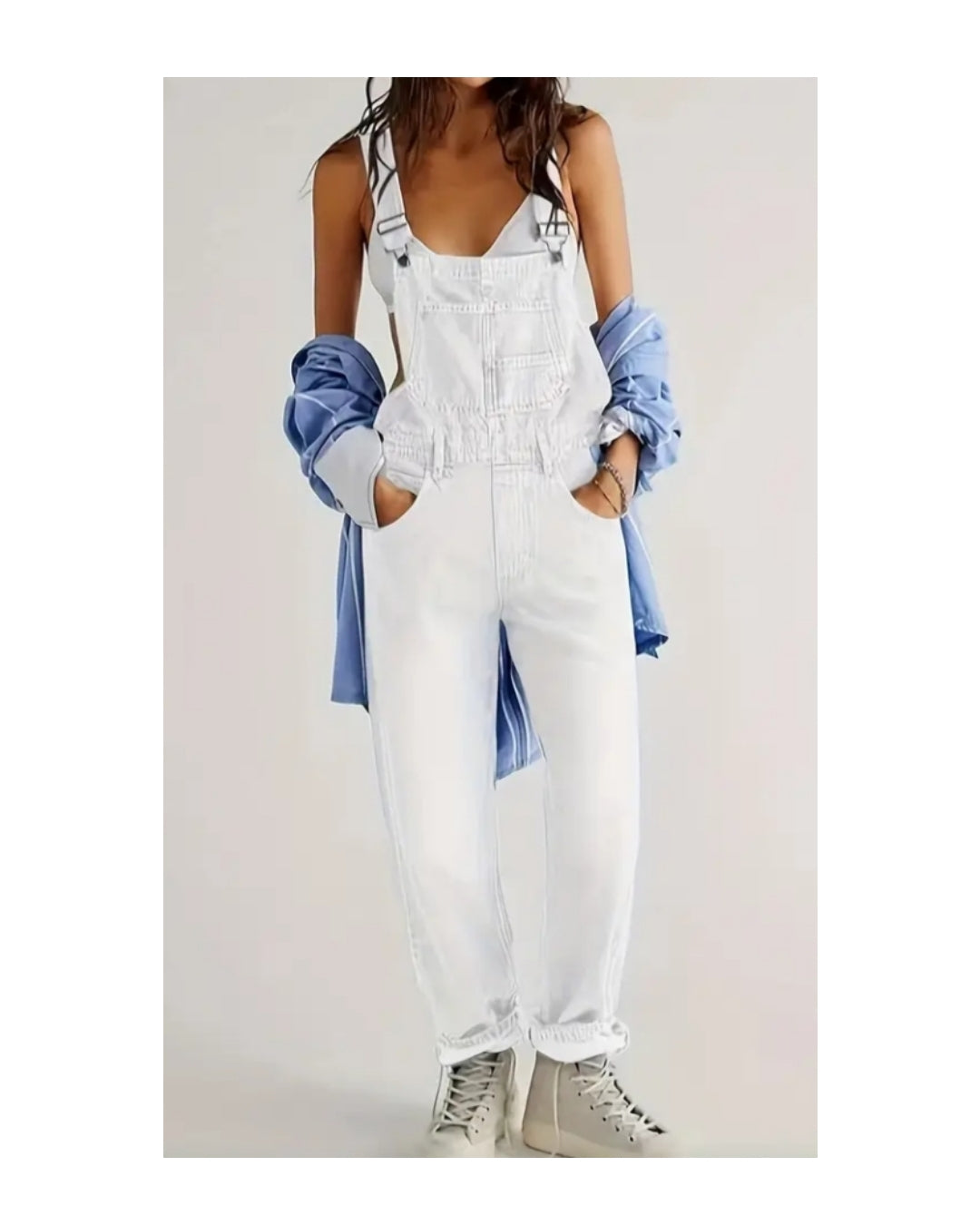 Salopette Jeans Bianco!