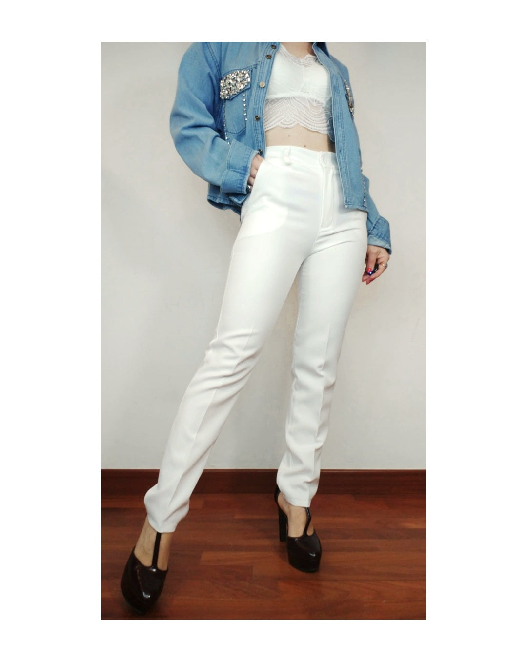 Pantalone a sigaretta, BIANCO!