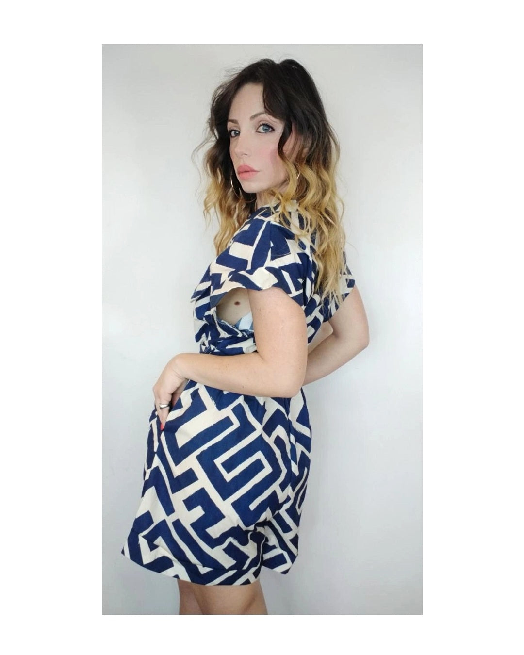 Linen & cotton tracksuit, ETHNIC BLUE!