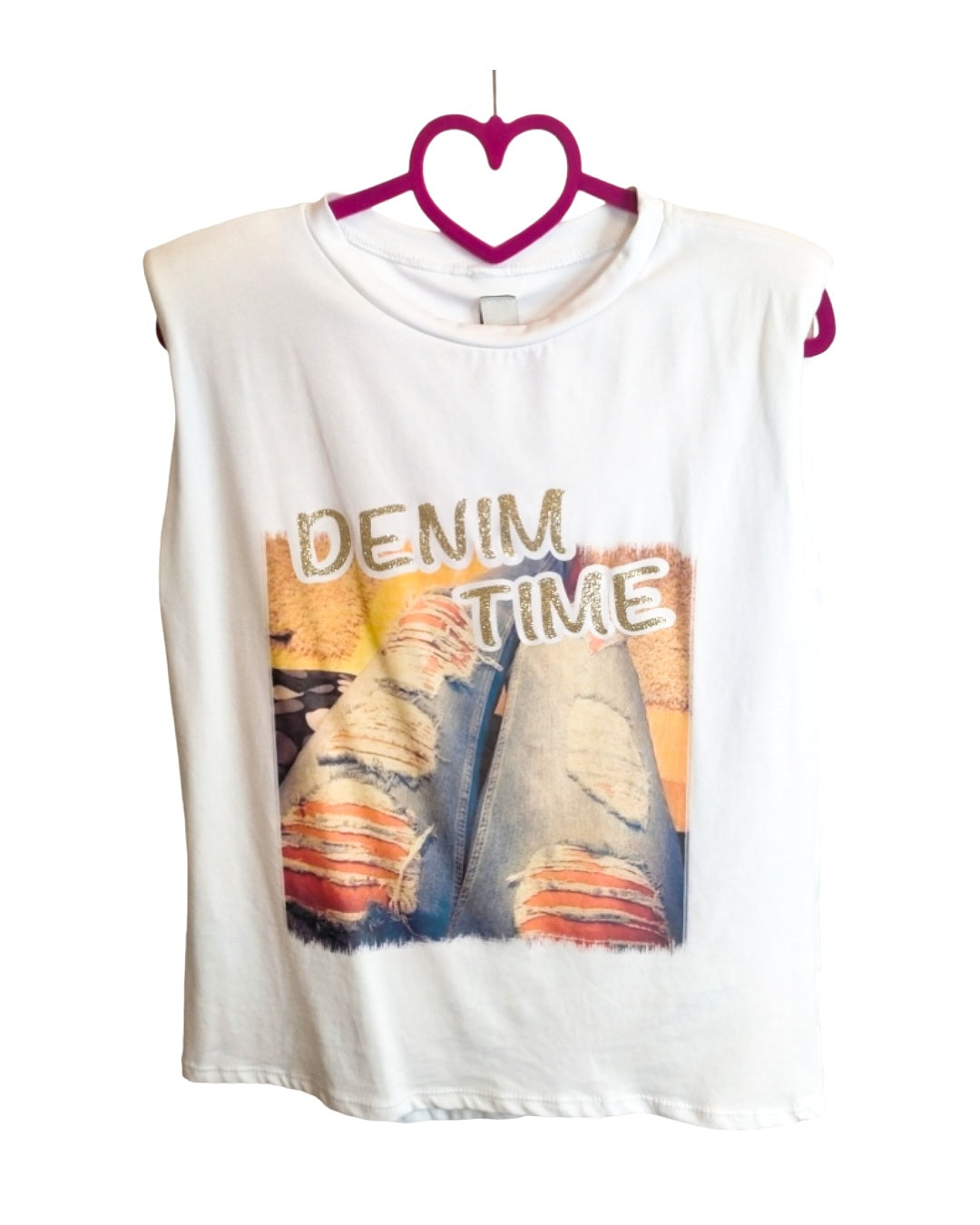 Tee '80Style Denim Time: BLUE or GOLD!