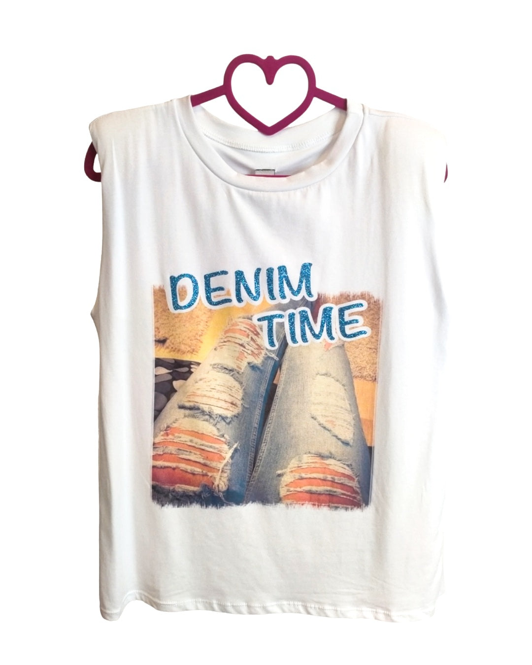 Tee '80Style Denim Time: BLUE or GOLD!
