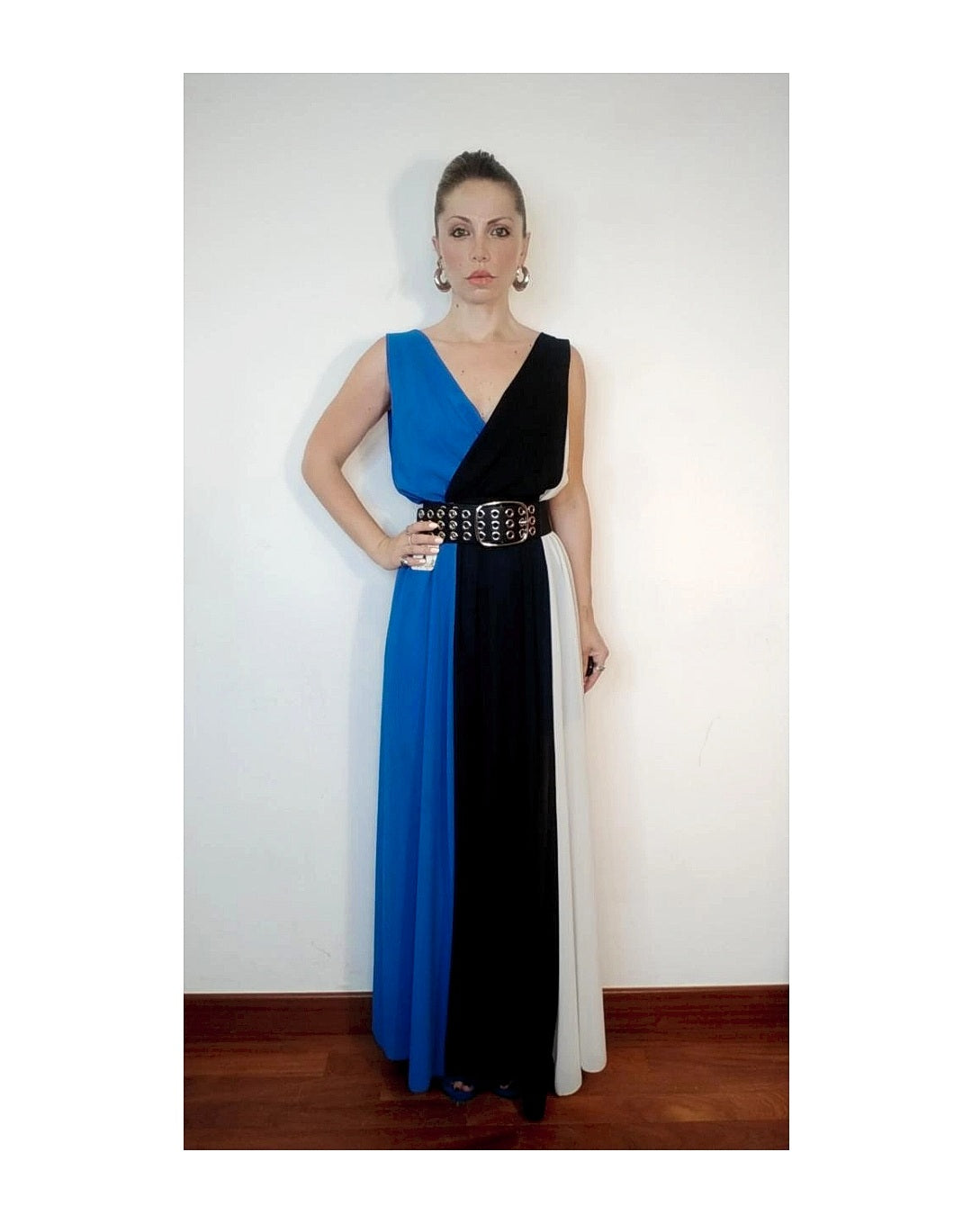Long tricolor dress!