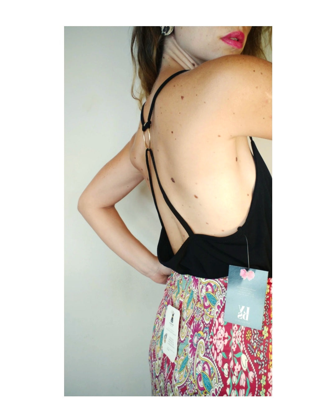 Halter neck under jacket with ring!