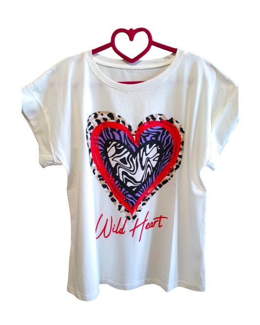 T-shirt 100% cotone Wild Heart!