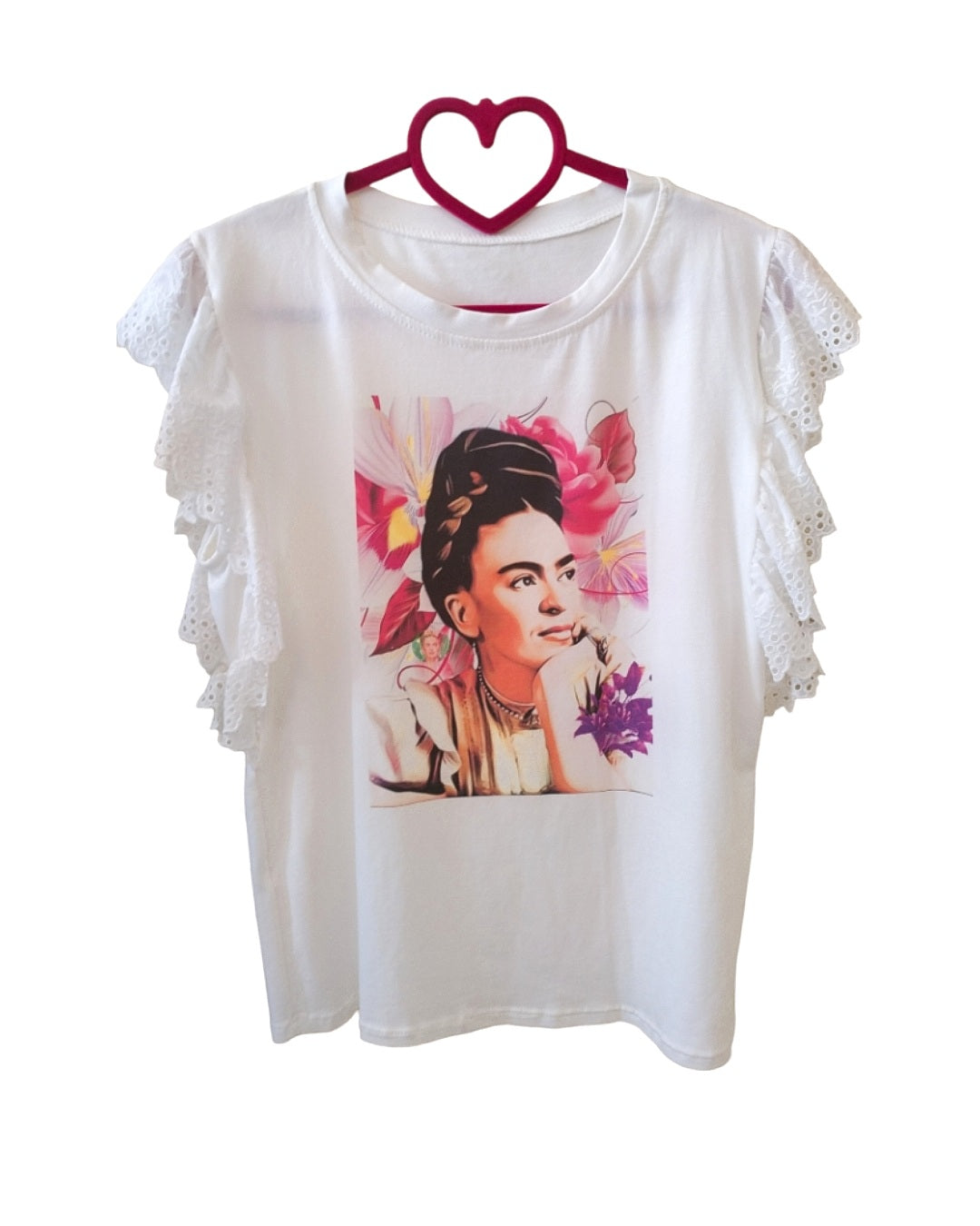 Lace voilant t-shirt, Frida!
