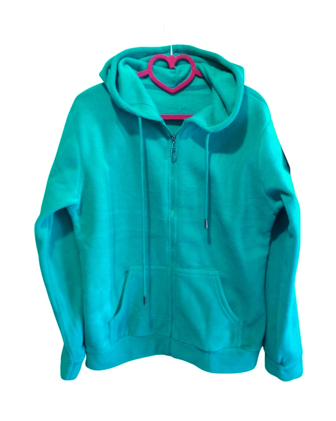 Felpa over in pile con zip e cappuccio!