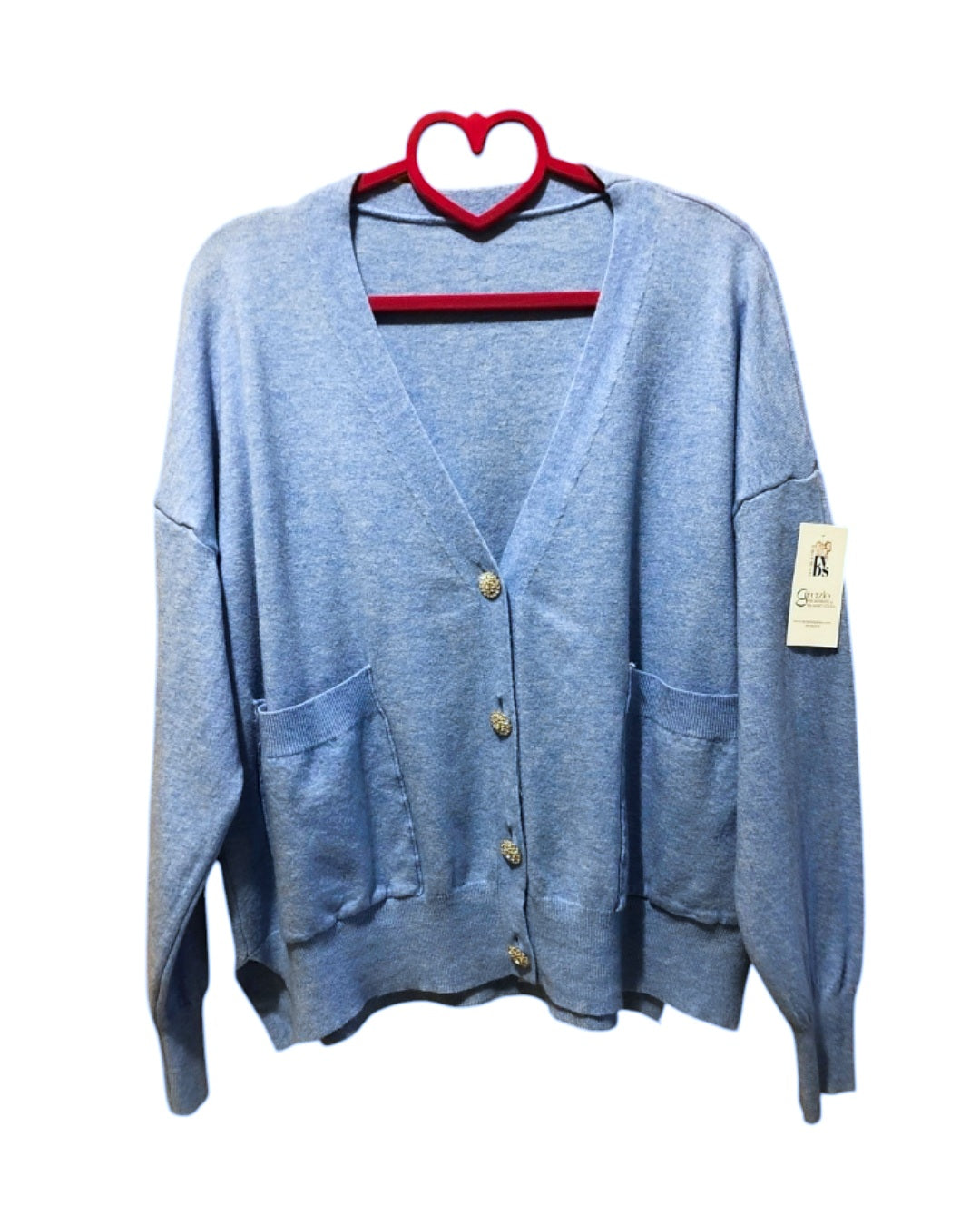 Cardigan 50% viscosa bottoni strass!
