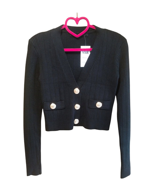 Cardigan crop 100% viscosa bottoni oro!