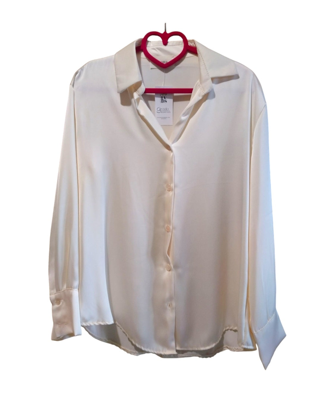 Camicia over satin avorio!