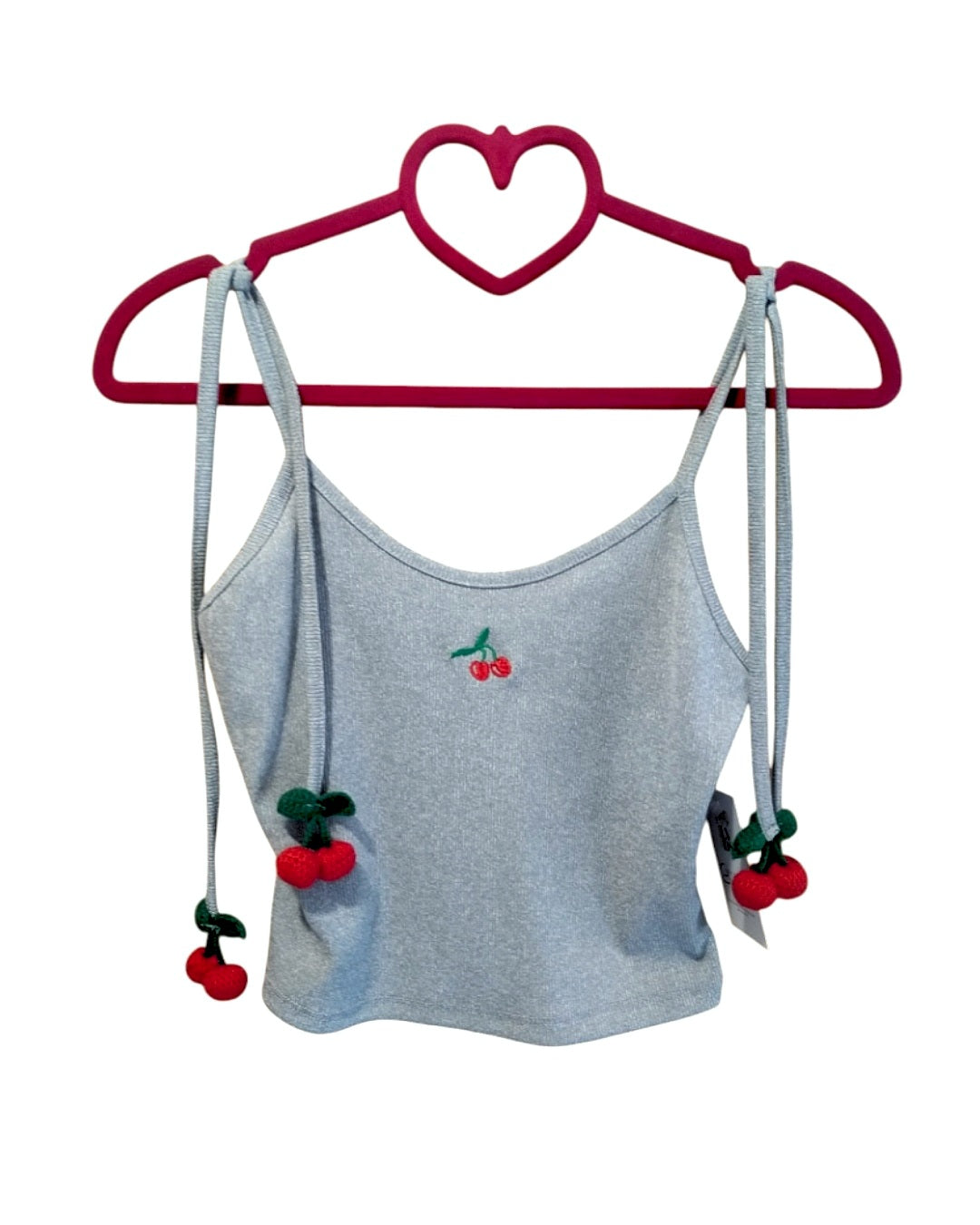 Top crop con nappine ciliege!