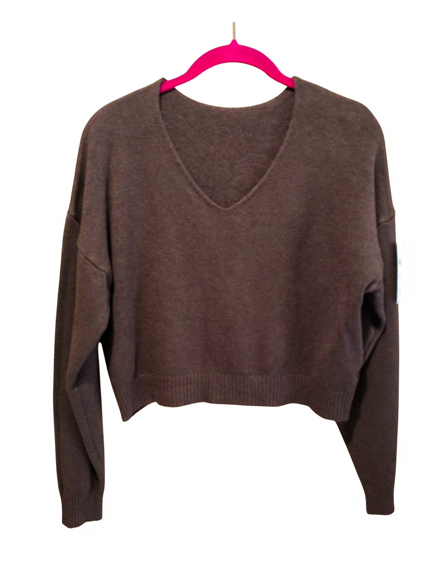 Maglione basic crop misto viscosa!