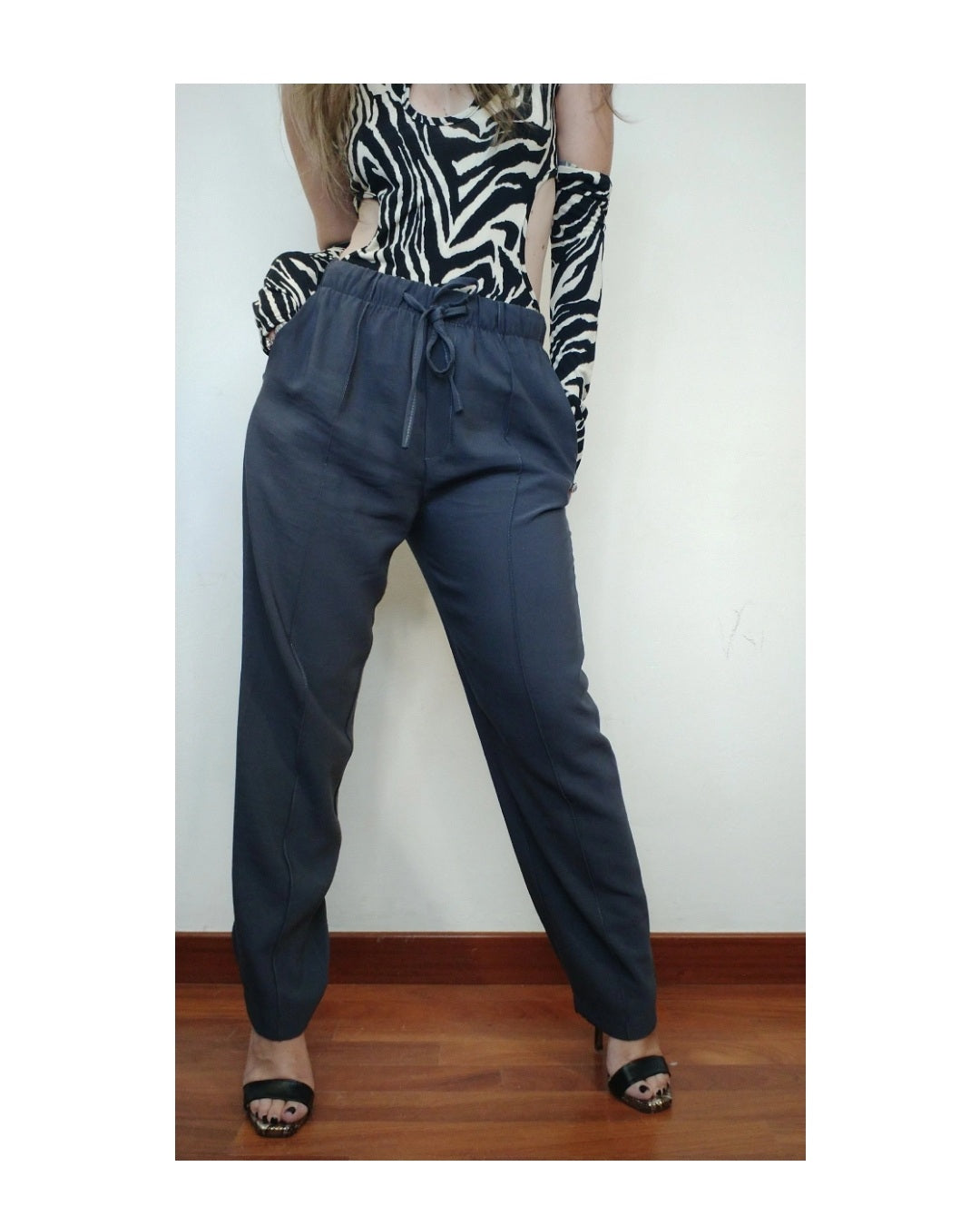 Pantalone jogger sigaretta 95% rayon!