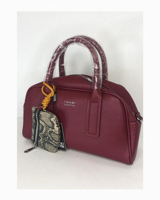 Borsa ecopelle mezzaluna con tracolla Coveri Collection!