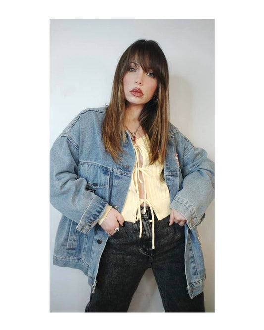 Giacca Over Jeans borchie patch e stampe ➕!