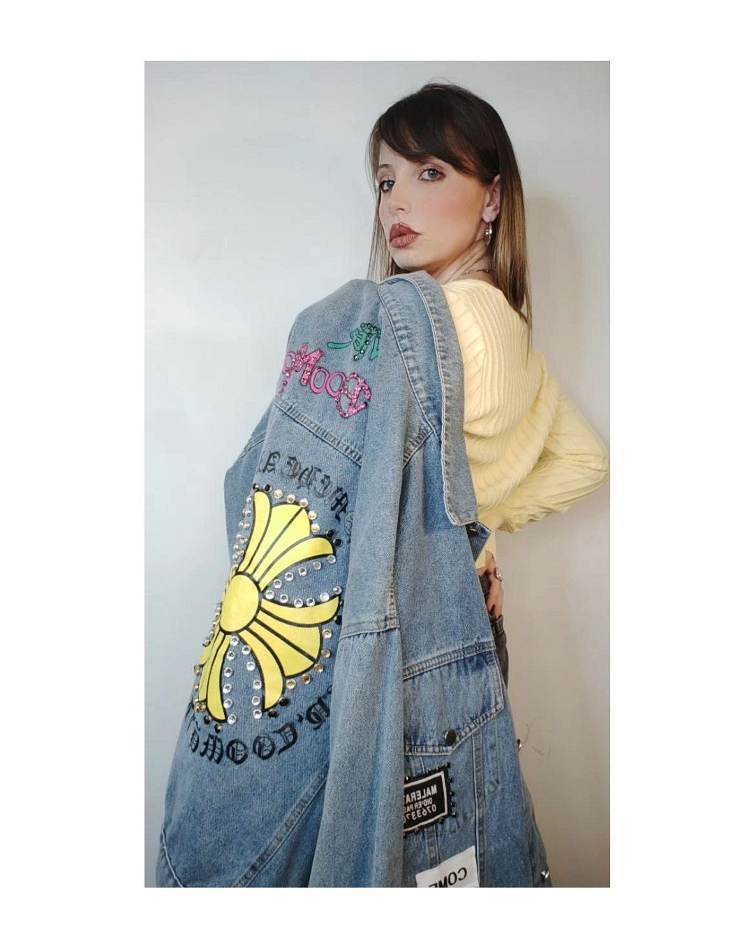 Giacca Over Jeans borchie patch e stampe ➕!