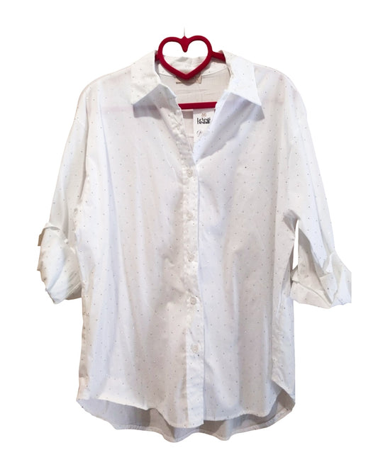 Camicia 97% cotone con brillantini: crop o regular!