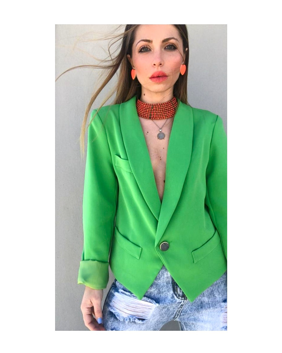 Penguin Blazer: APPLE GREEN!