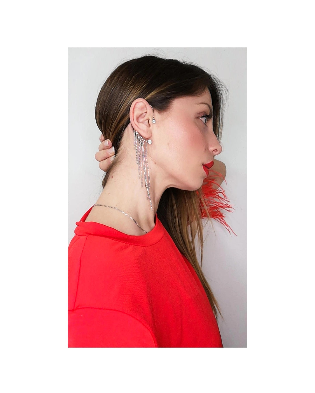 Multi-strand earcuff with glitter!