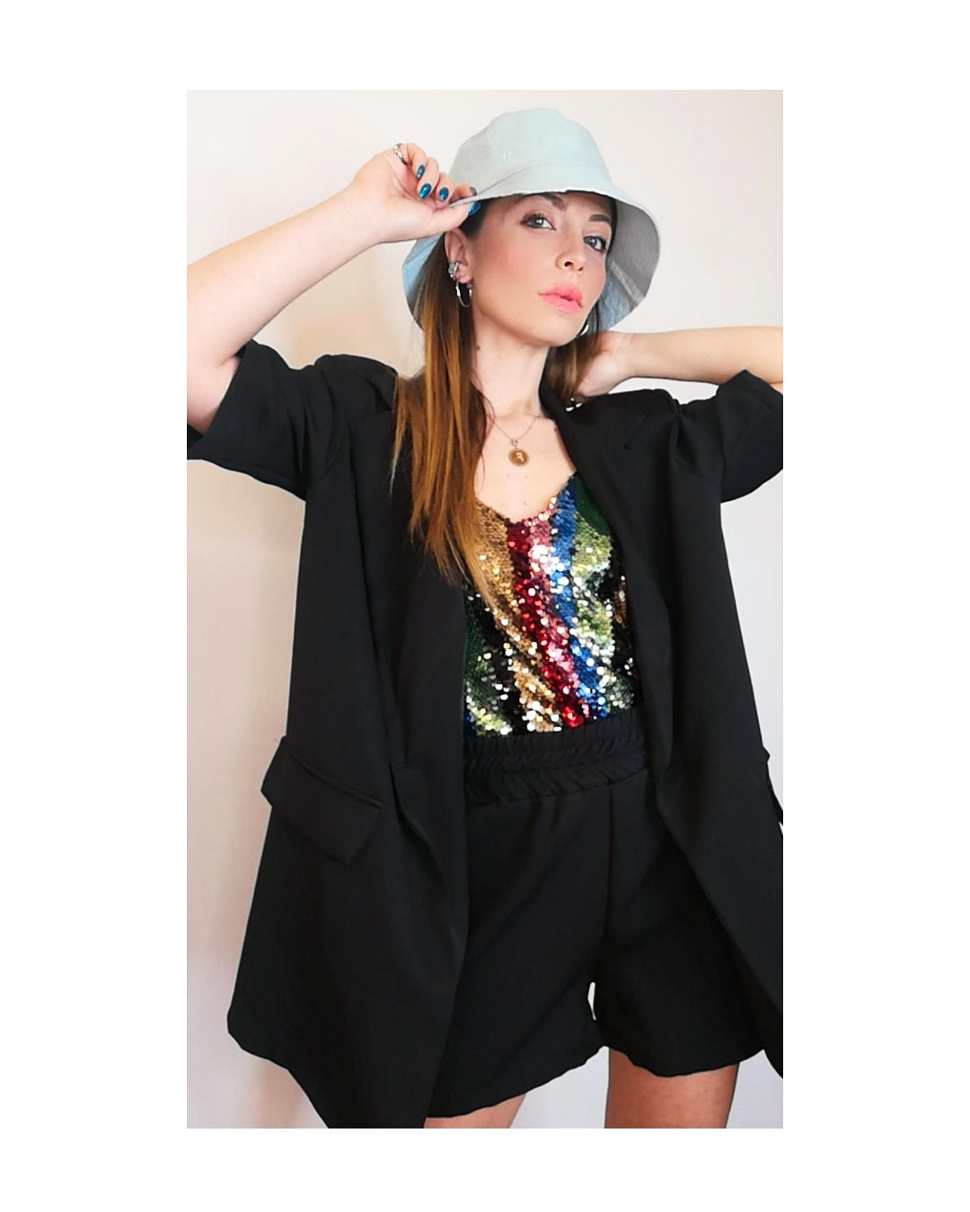 Coor Set Blazer & Shorts: BLACK or CREAM!