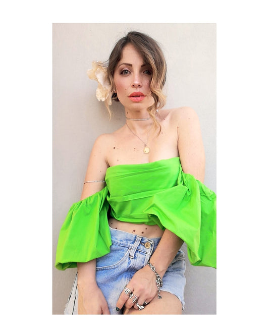 Top manica baloon: FUCSIA, BLU ELETTRICO, NERO!