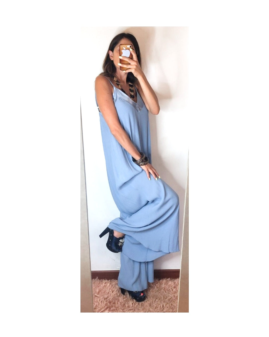 100% viscose overall, HEAVEN!