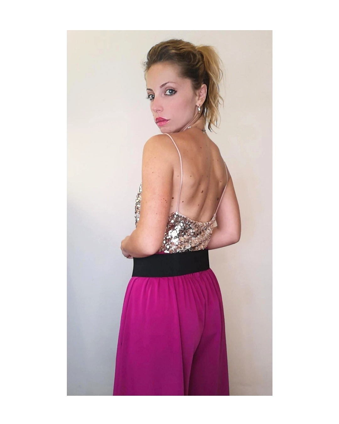 Sequined under jacket, GOLD!