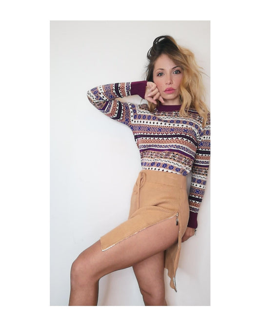 Gonna tubino in maglia con zip!