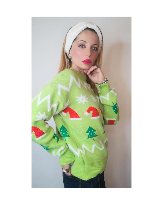 Maglione peluche CAPPELLI BABBO NATALE!