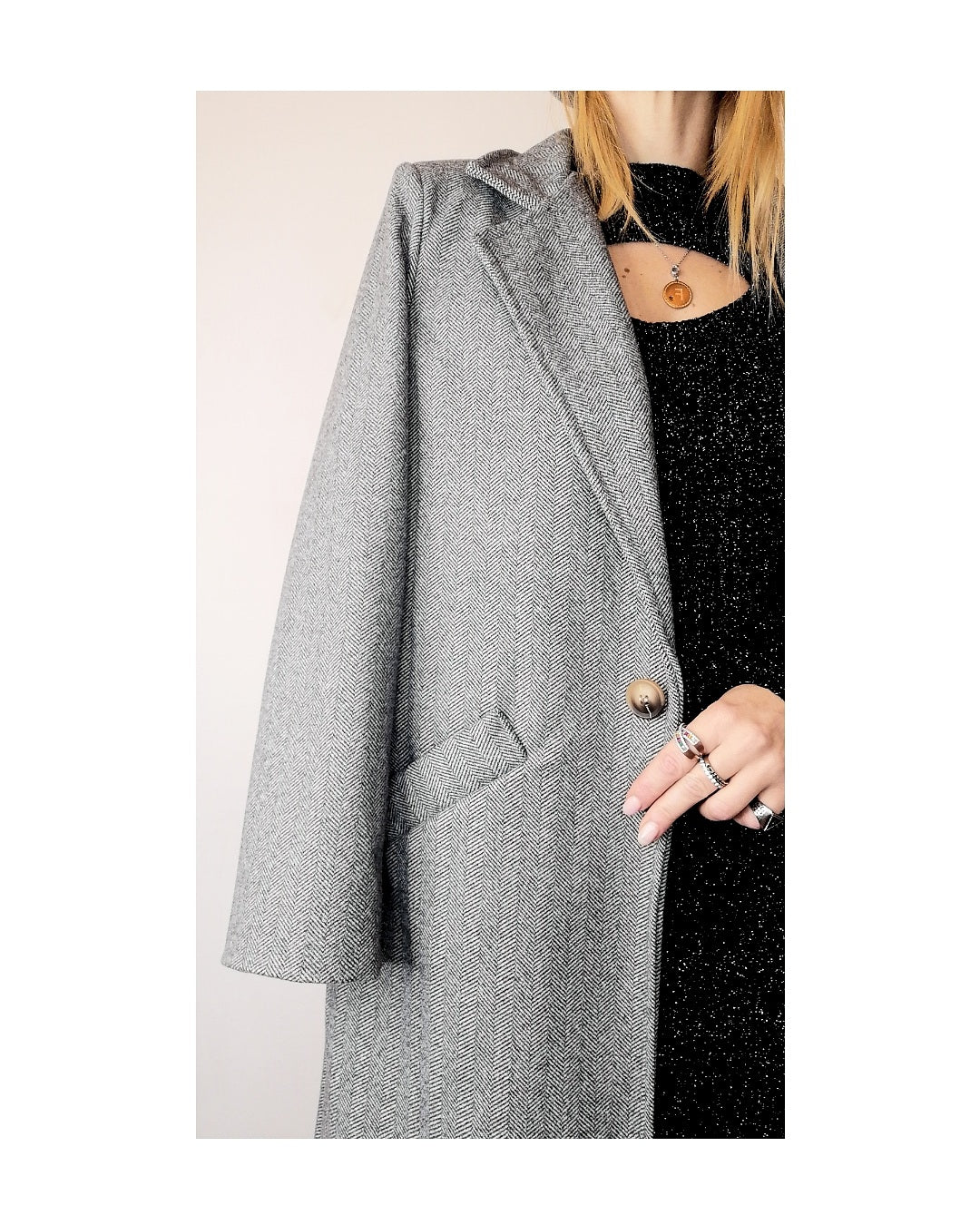 Cappotto corto spigato, GRIGIO!