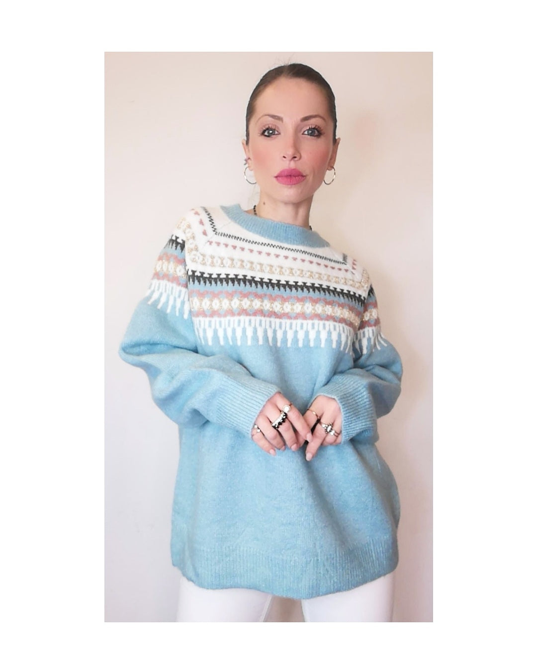 Maglione da Montagna con greca colorata!