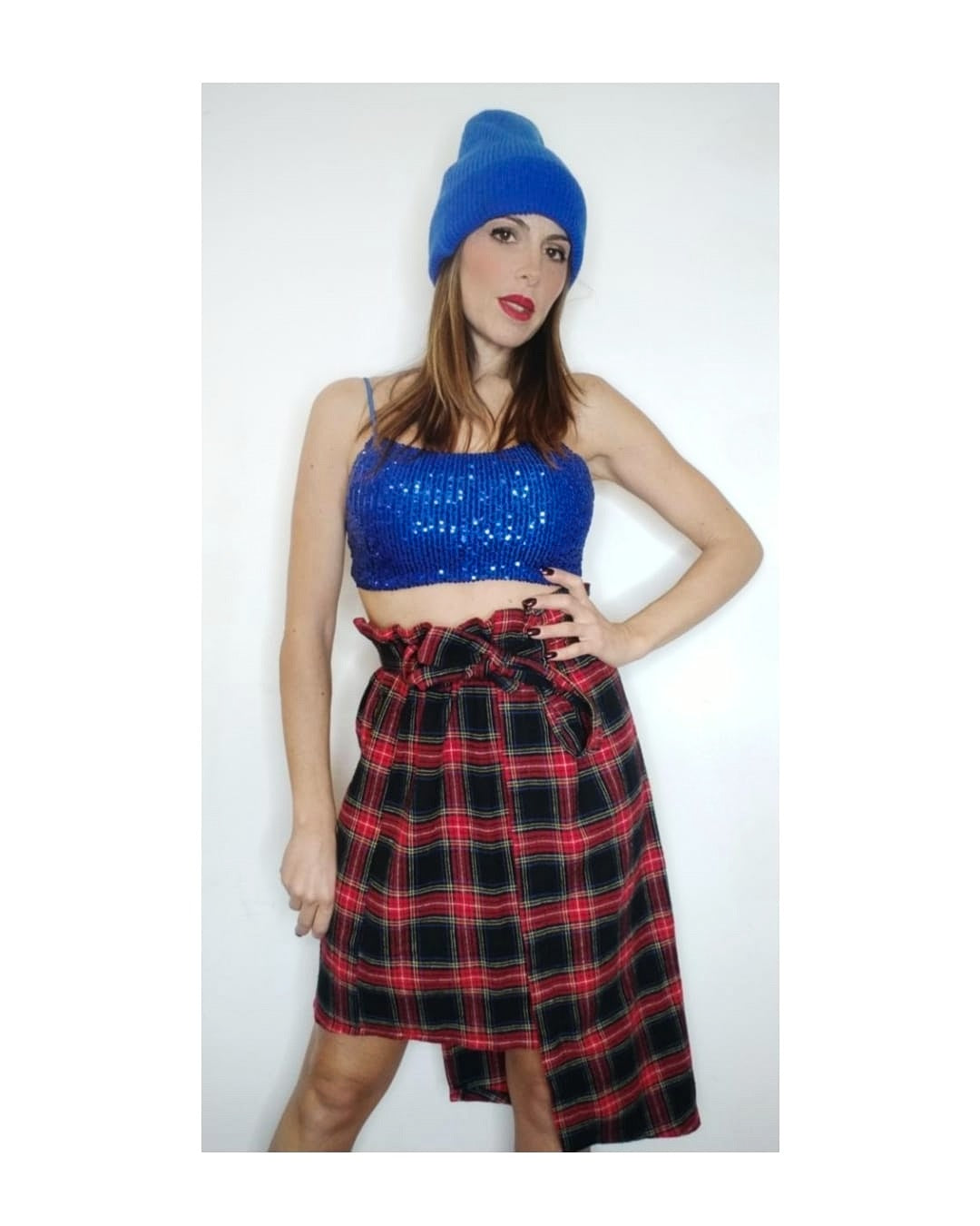 Tartan flared skirt!