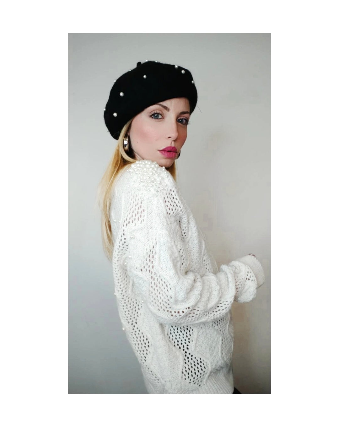 Maglione traforato con perle!