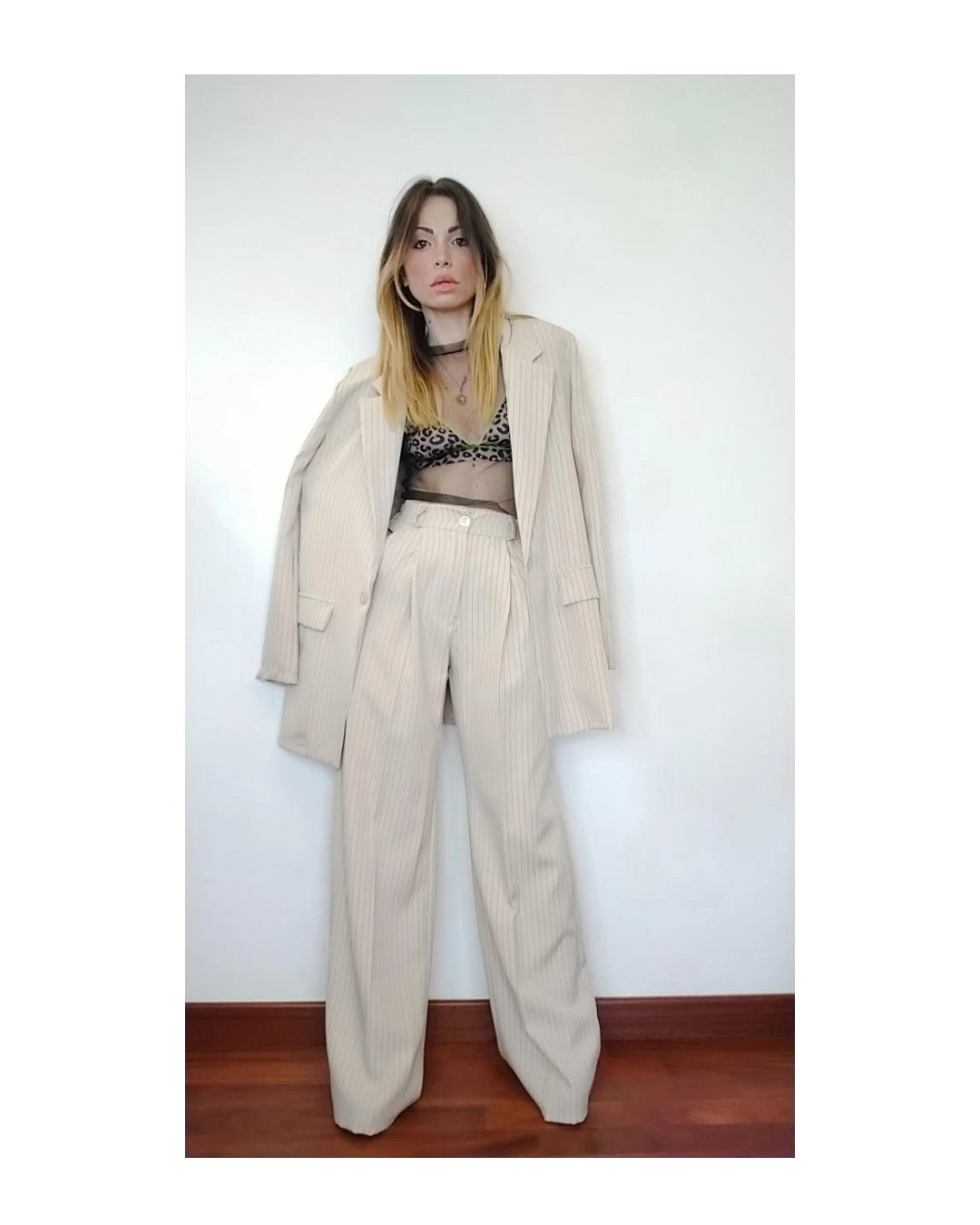 Pinstripe suit, oversized blazer & palazzo trousers, HAVANA!