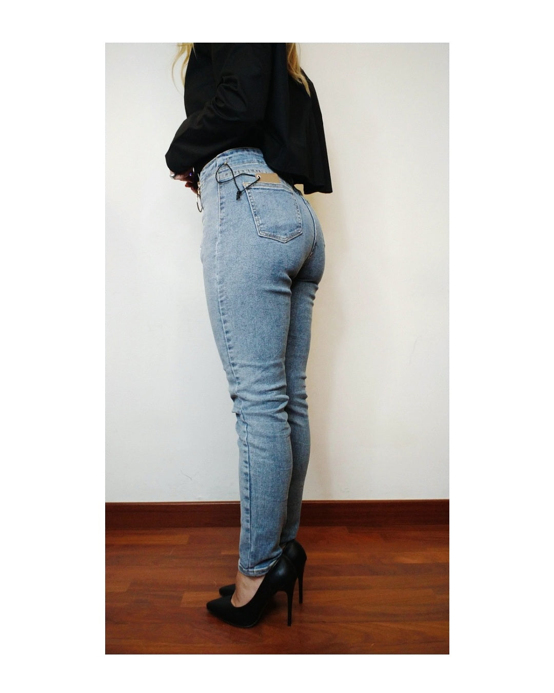 Jeans vita alta zip laterale!
