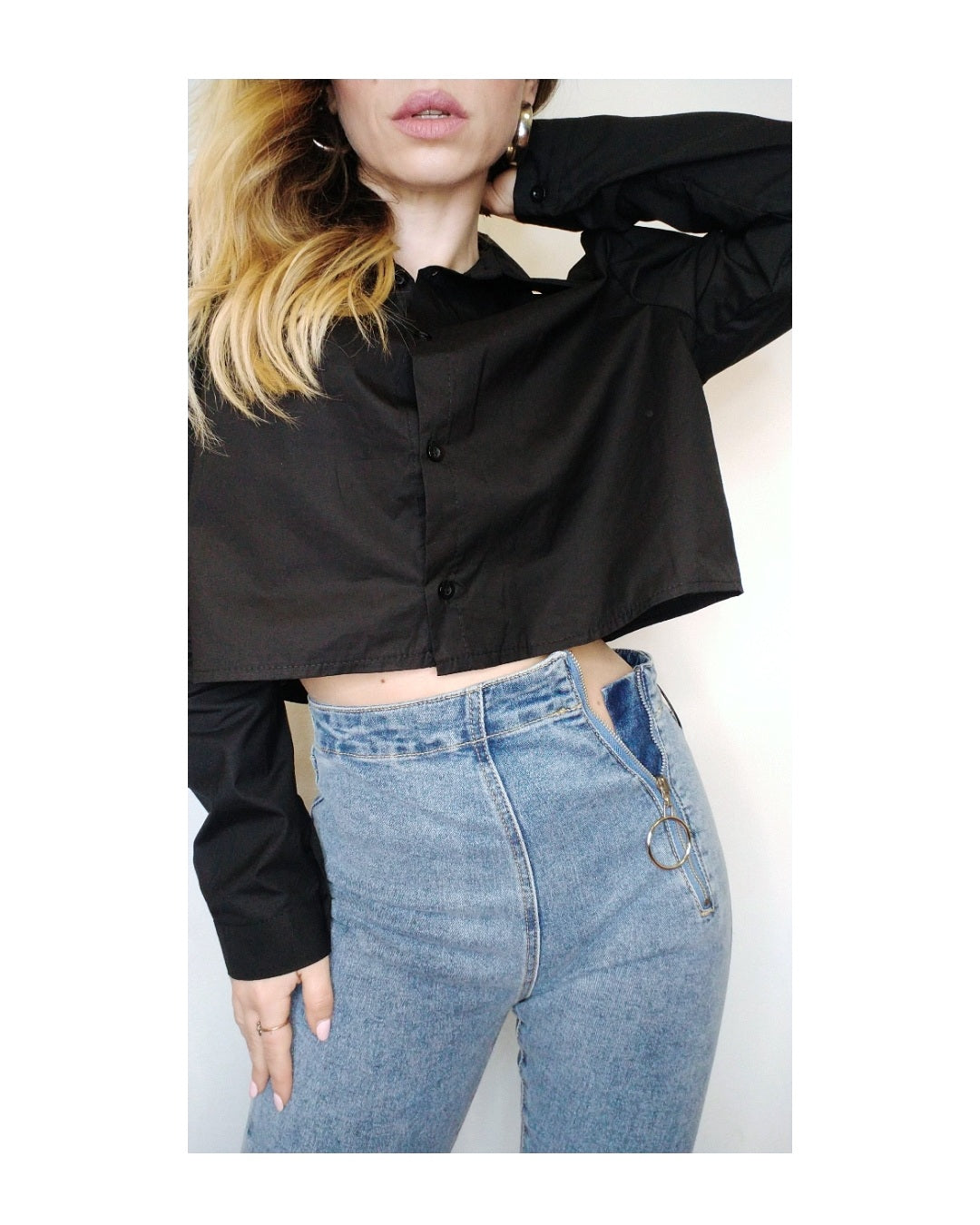 Jeans vita alta zip laterale!