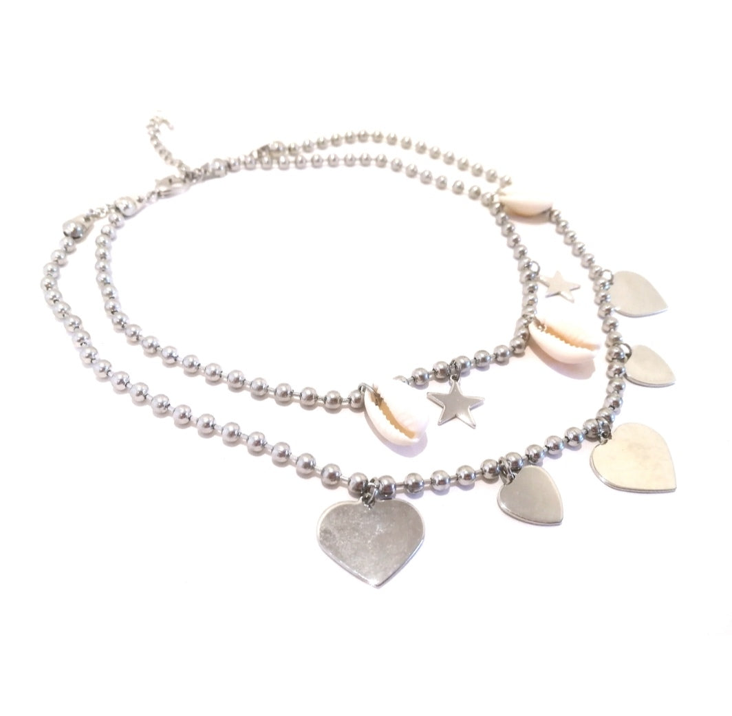 Shells, Hearts and Stars Necklace!