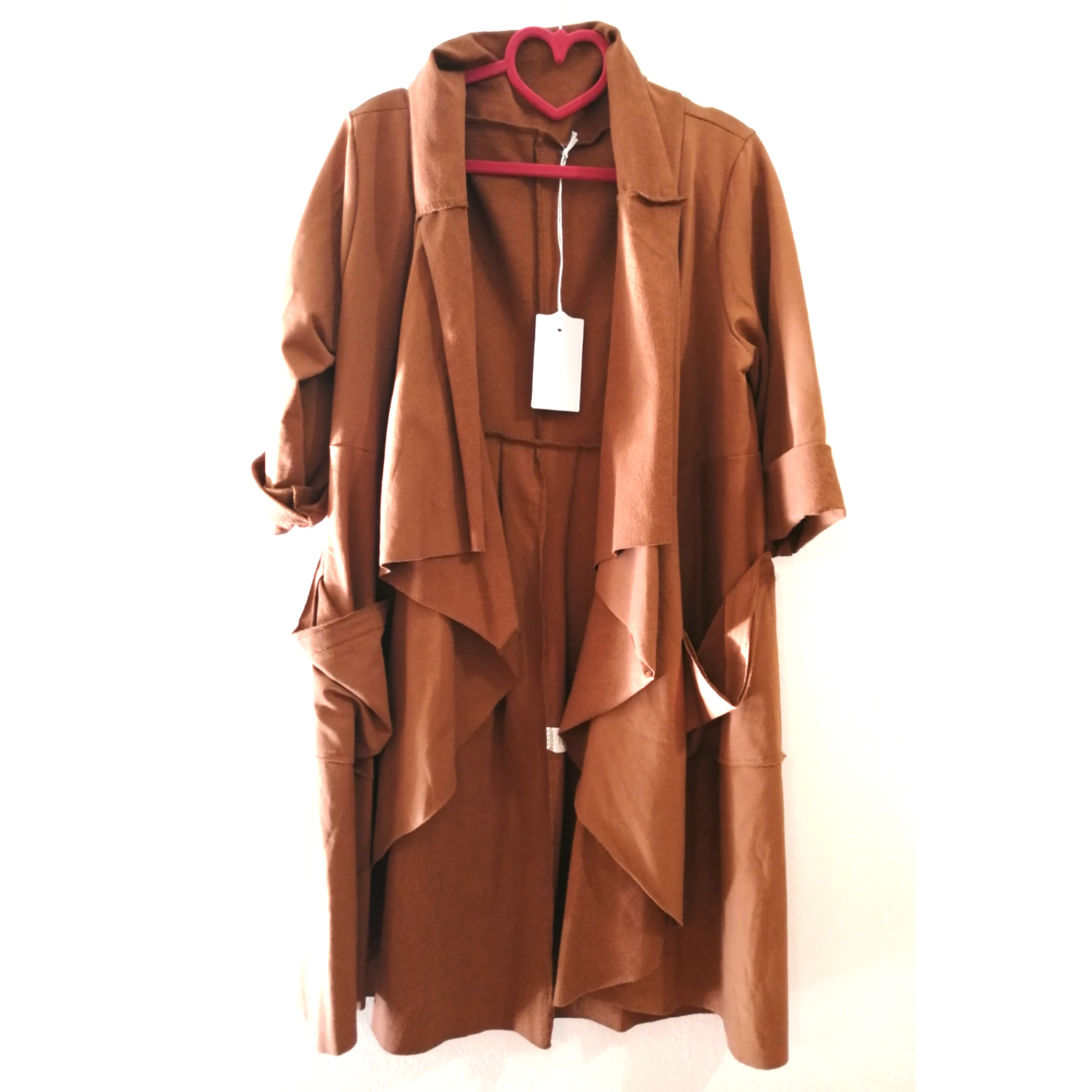 Flared duster coat, BURNED EARTH!
