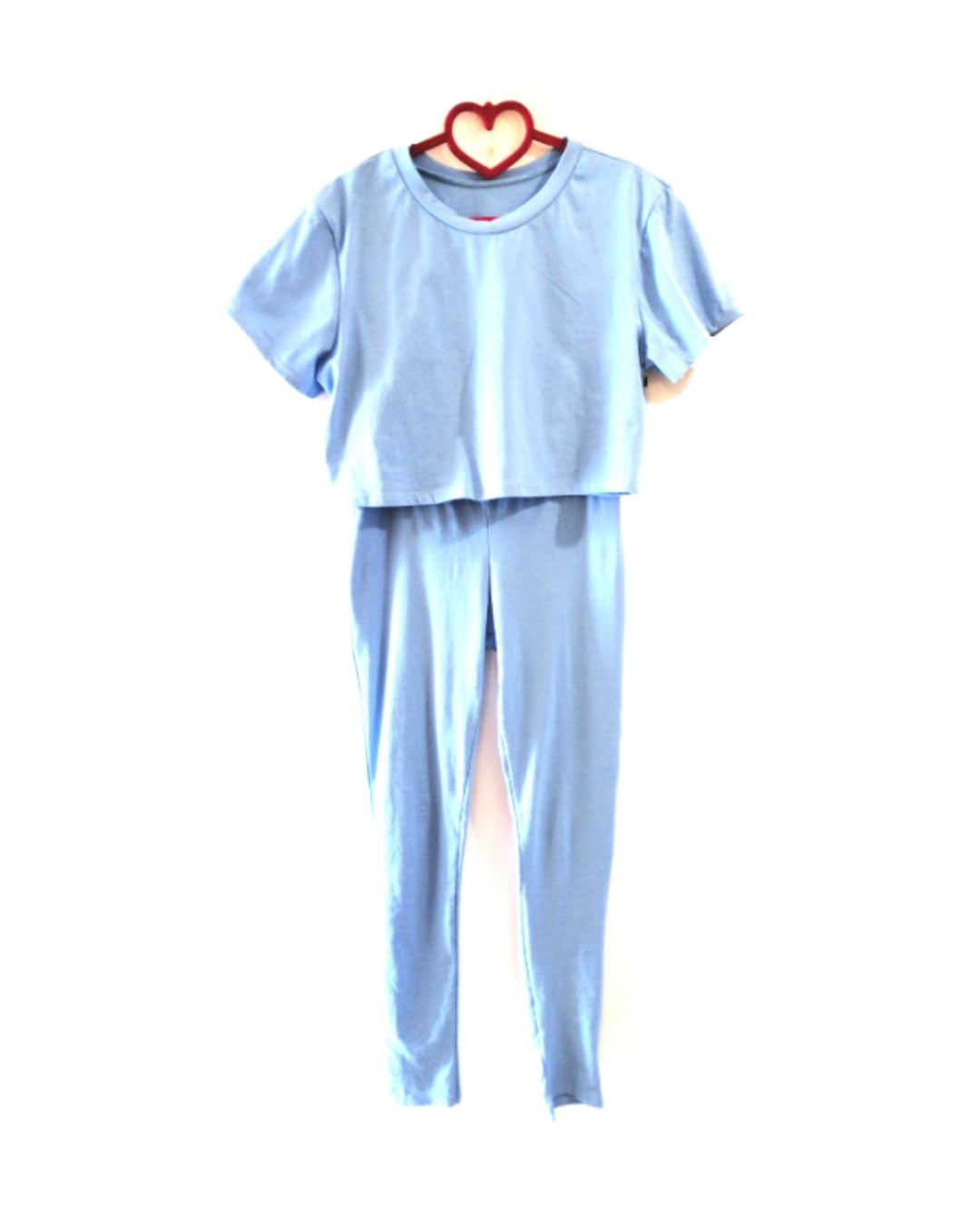 Coor Set, crop top + leggings: INDIGO!