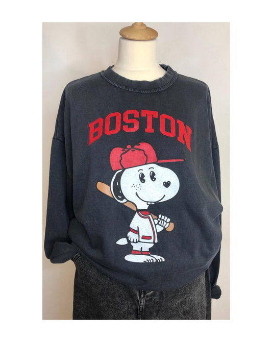 Felpa STONE WASH 100% cotone SNOOPY!