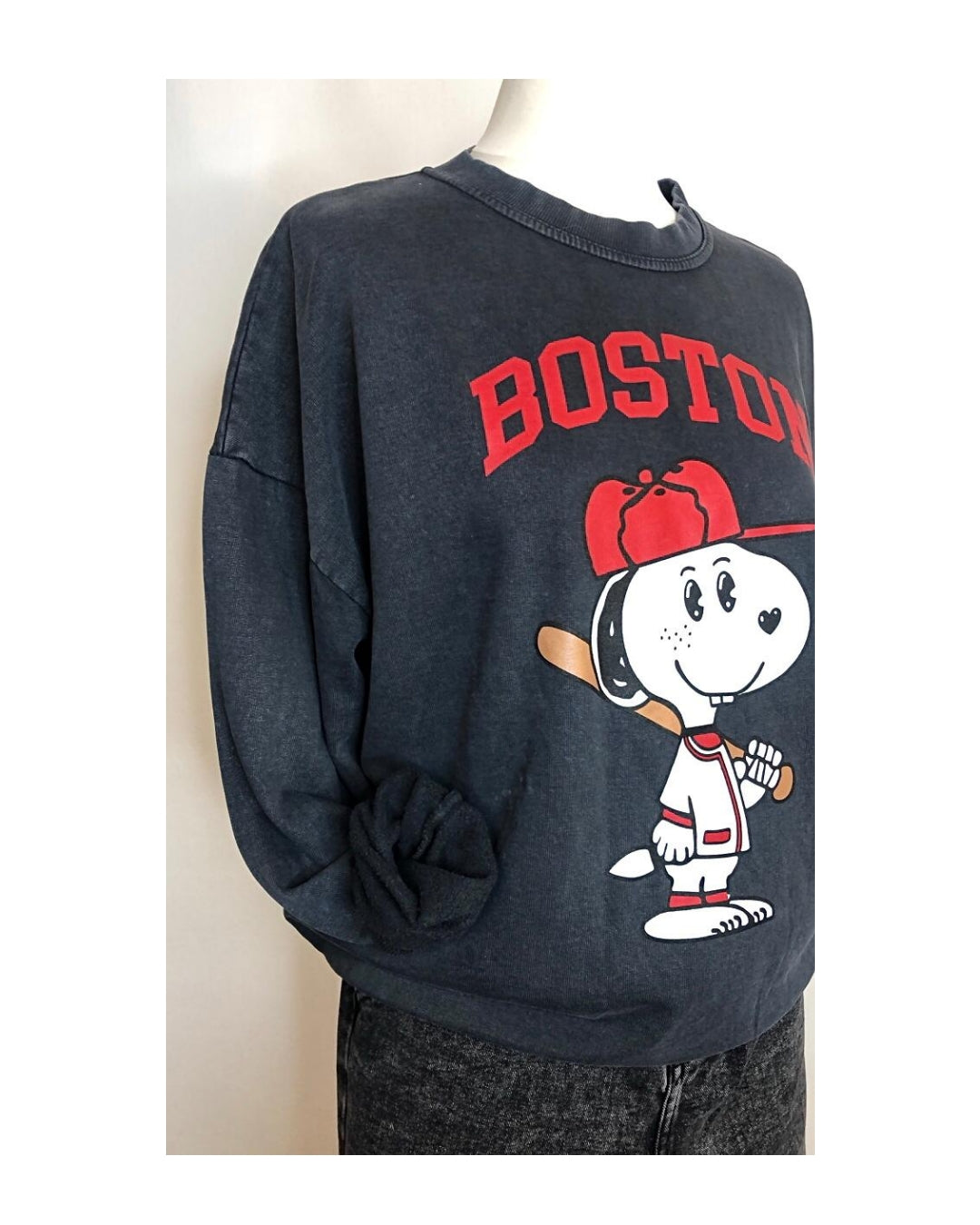 Felpa STONE WASH 100% cotone SNOOPY!