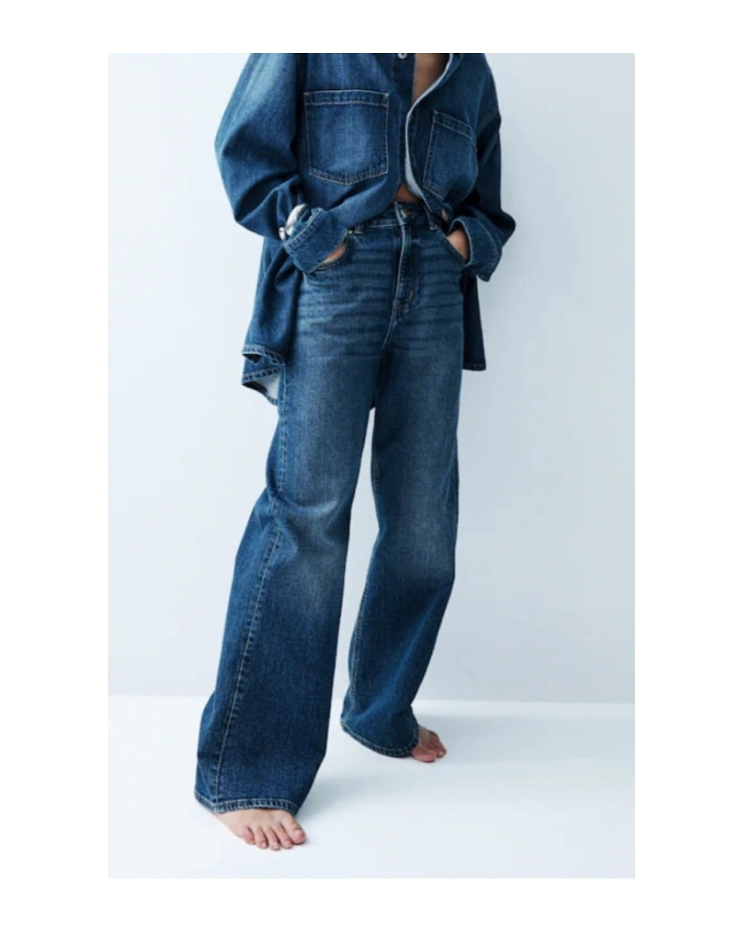Jeans wide leg lavaggio scuro!