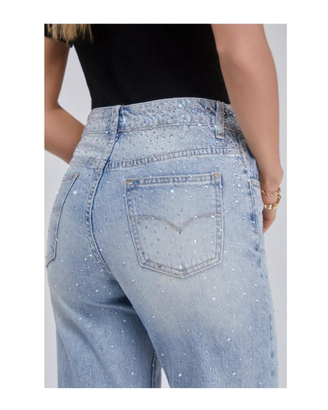 Jeans cigarettes con brillantini!