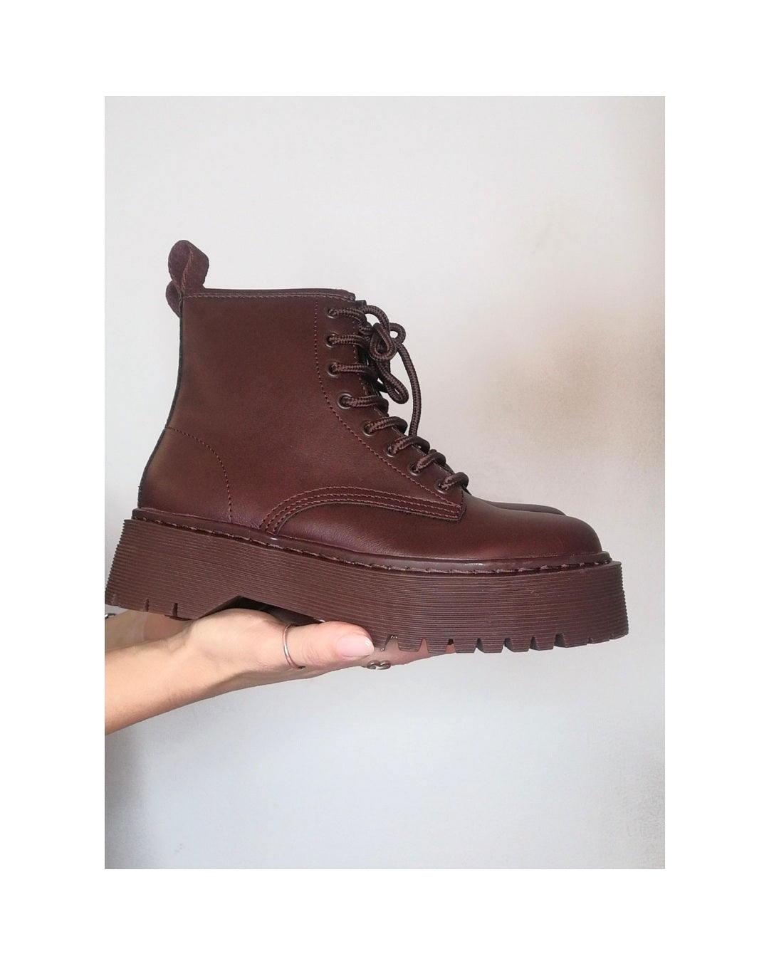 Anfibio boots platform basic, BORDEAUX!