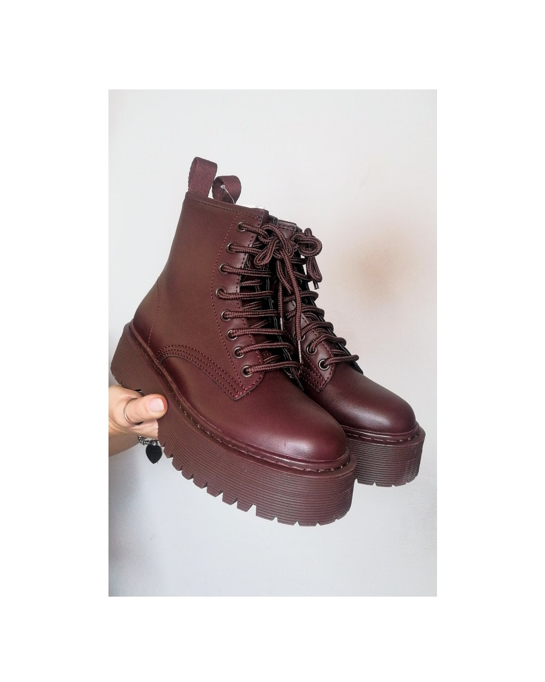 Anfibio boots platform basic, BORDEAUX!