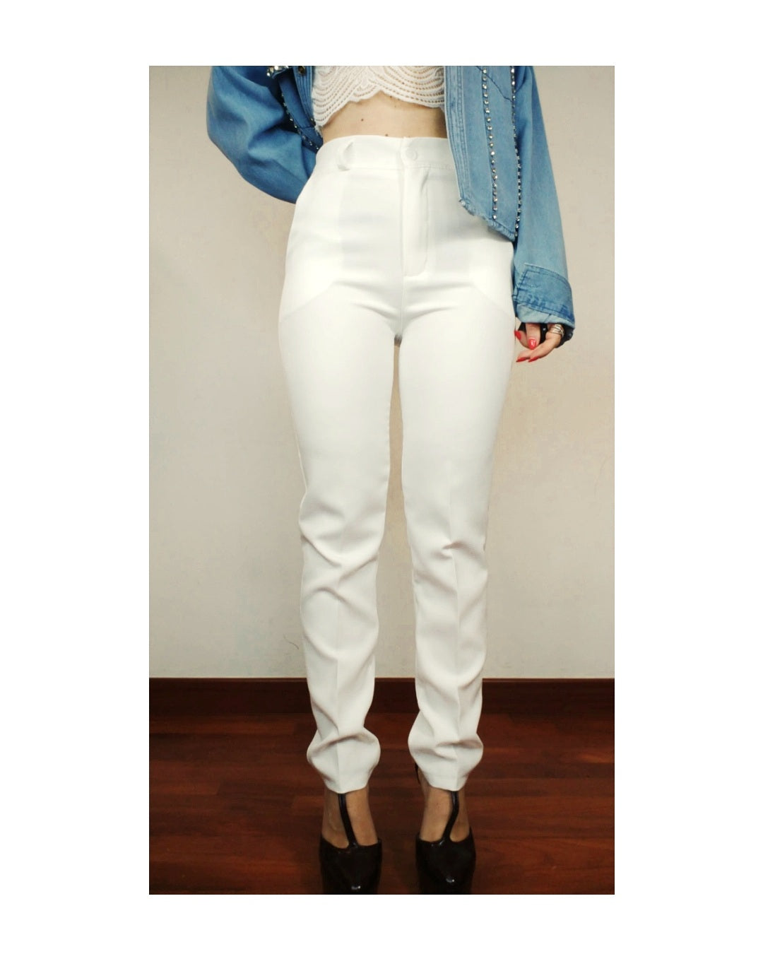 Cigarette trousers, WHITE!