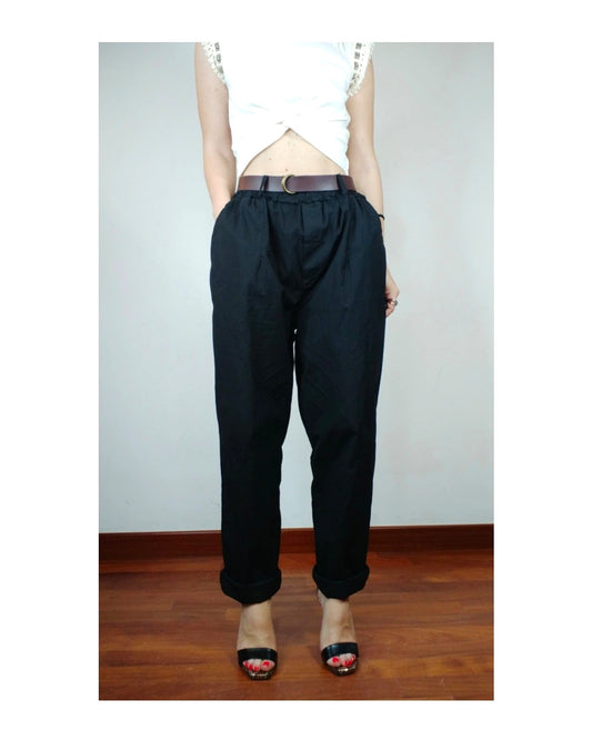 100% cotton trousers, BLACK!