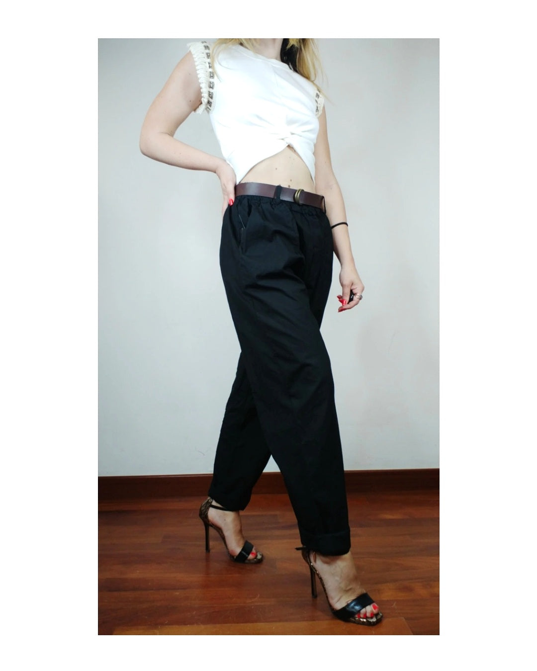 100% cotton trousers, BLACK!