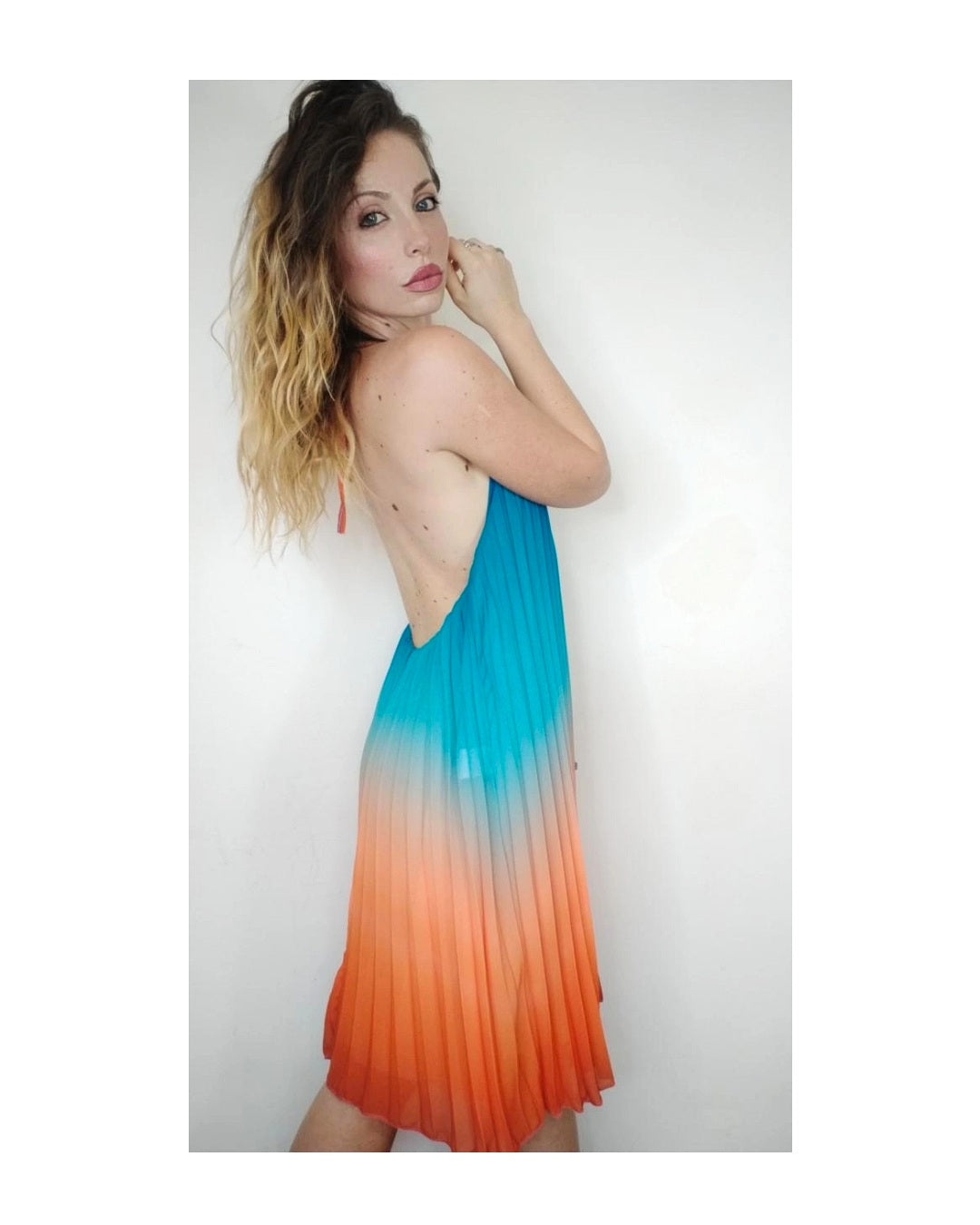 Off-shoulder trapeze dress!