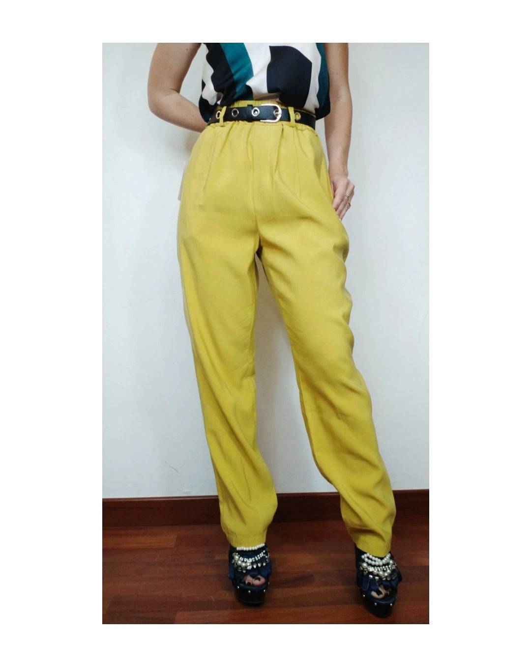 Cigarette trousers: BLUE or MUSTARD!