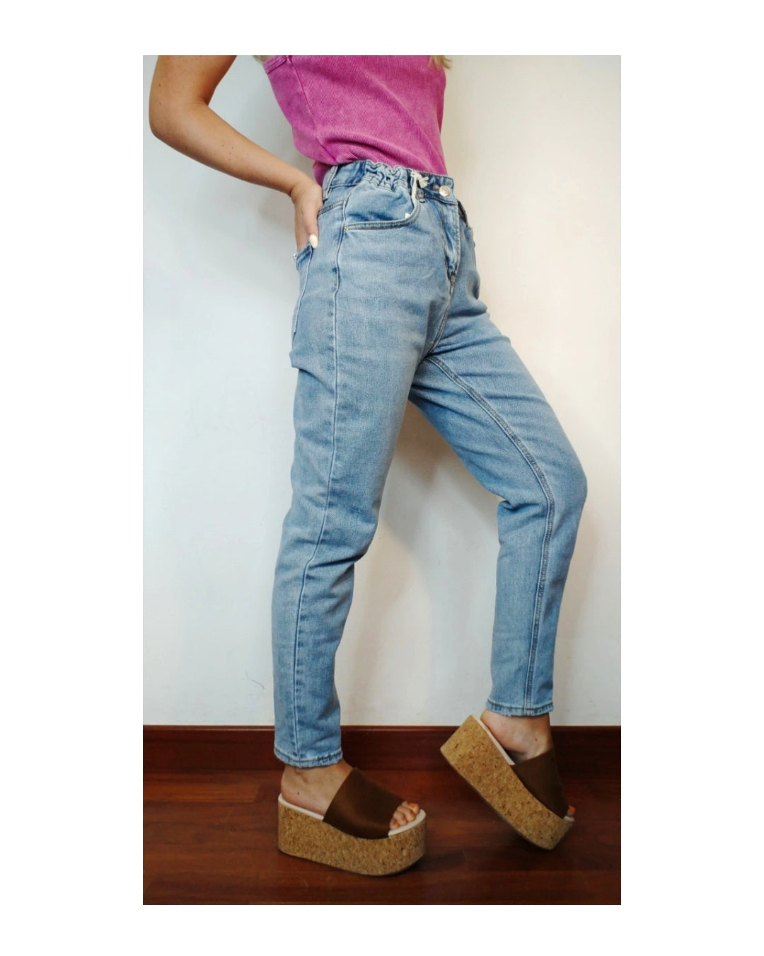 Jeans 1/2 caramella lavaggio chiaro!